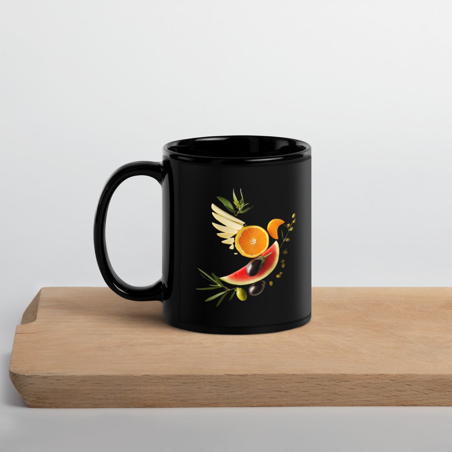 Fruits of Palestine - Black Glossy Mug