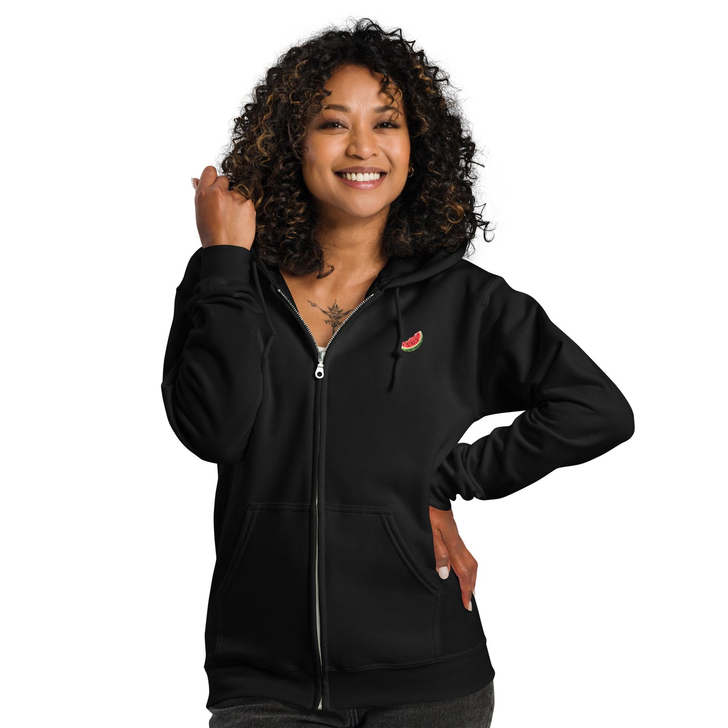 Watermelon Unisex Blend Zip Hoodie