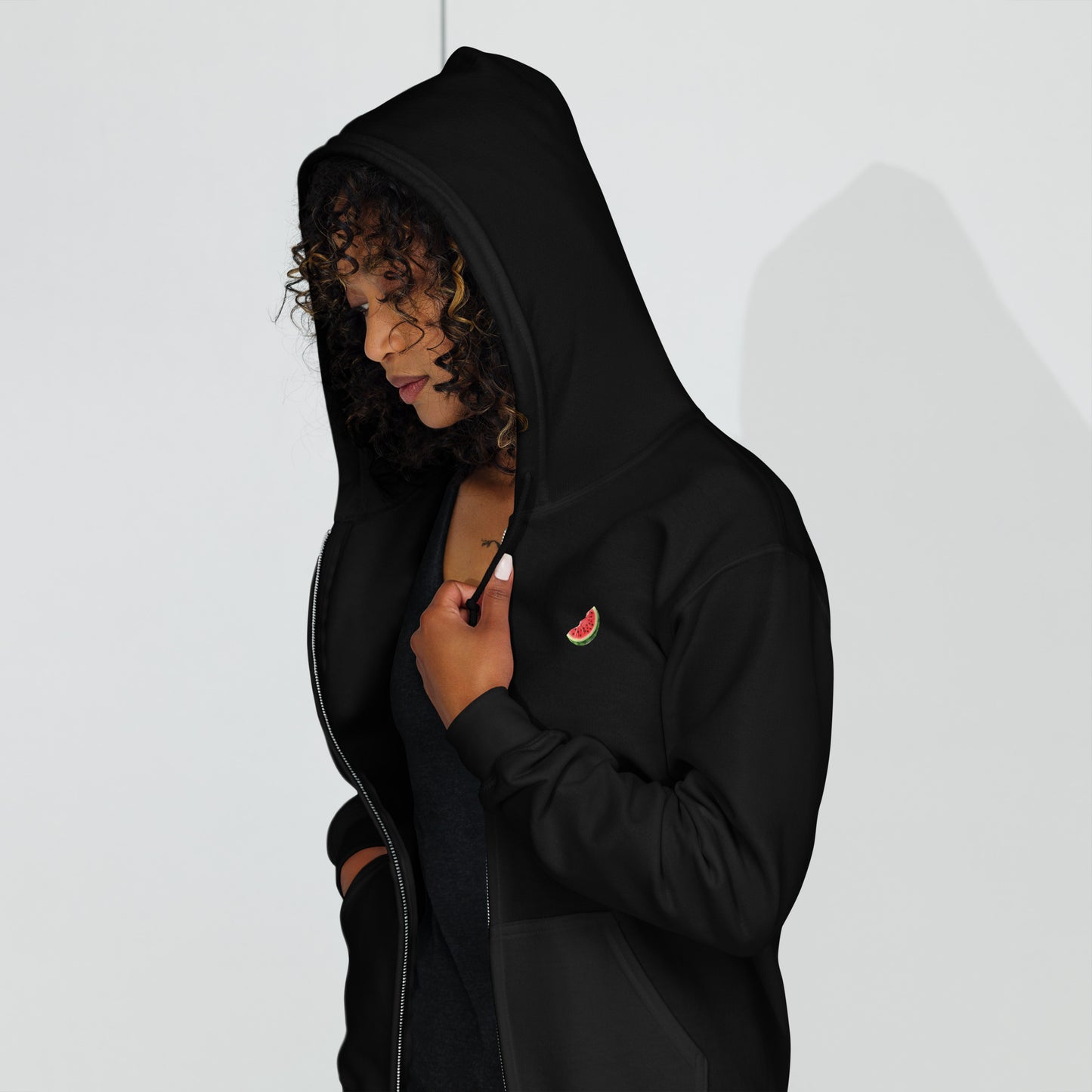 Watermelon Unisex Blend Zip Hoodie
