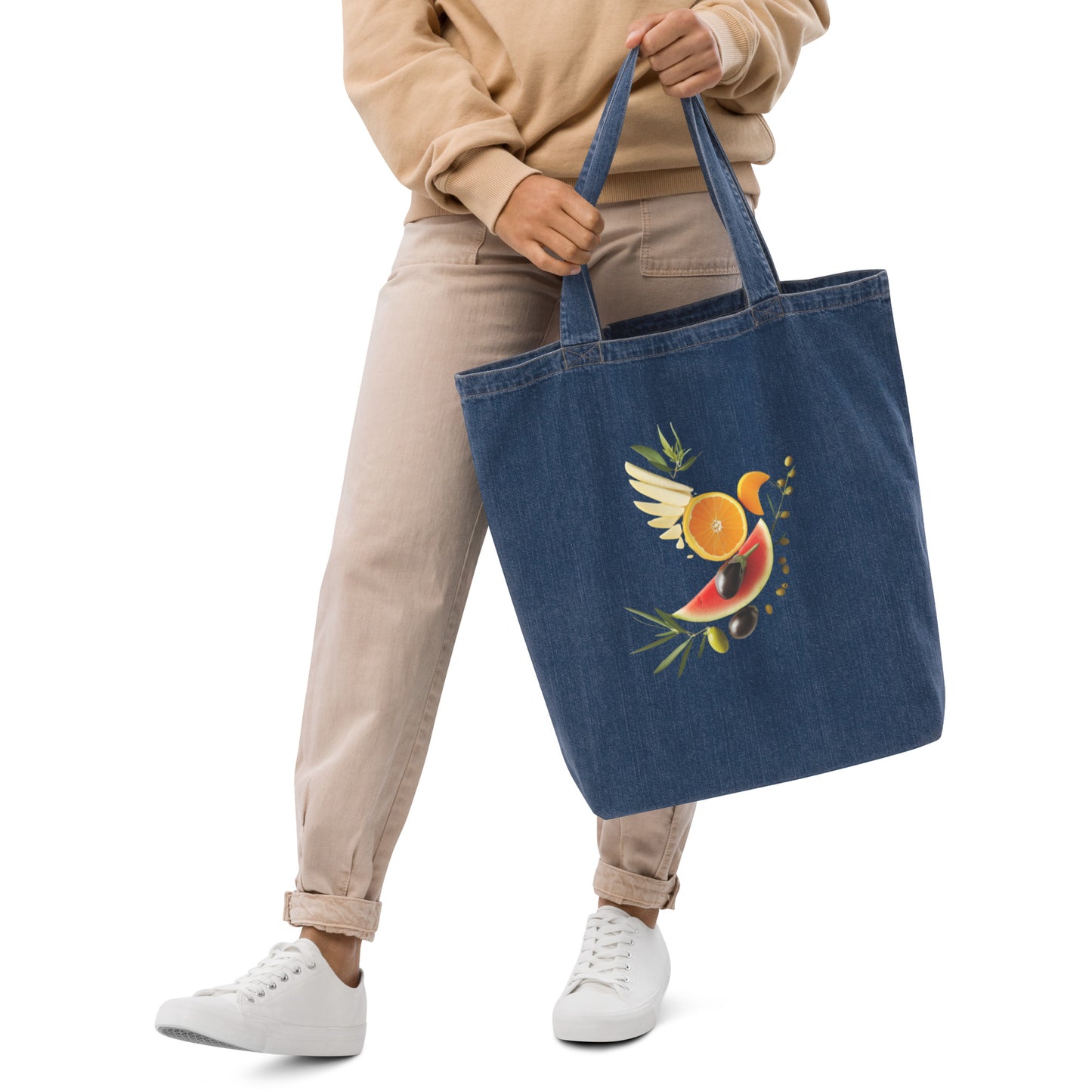 Fruits of Palestine - Organic Denim Tote Bag